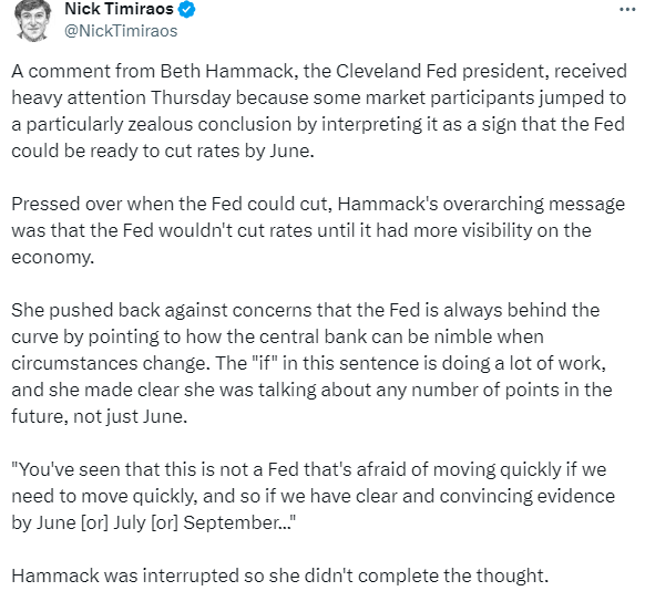 博盈配资 6月降息？美联储“喉舌”紧急提醒：勿过度脑补官员讲话